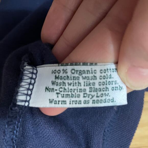 Criquet Quarter Zip Shirt Navy Blue Pull Over Long Sleeve Organic Cotton Men's M - Picture 4 of 5